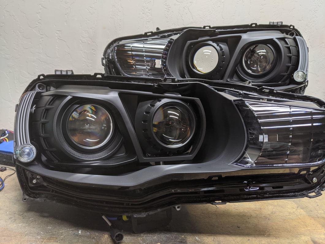 Led Headlights for Mitsubishi Lancer& EVO X 2008-2020 Projector Front Lamp Assembly Clear Lens Sequential Demon Eyes Led Headlights for Mitsubishi Lancer& EVO X 2008-2020 Projector Front Lamp Assembly Clear Lens Sequential Demon Eyes